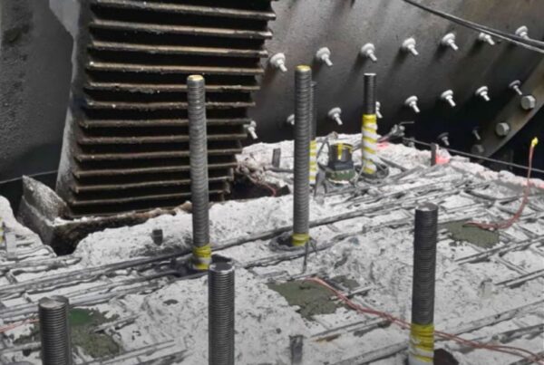 SAG Mill foundation regrout with epoxy grout