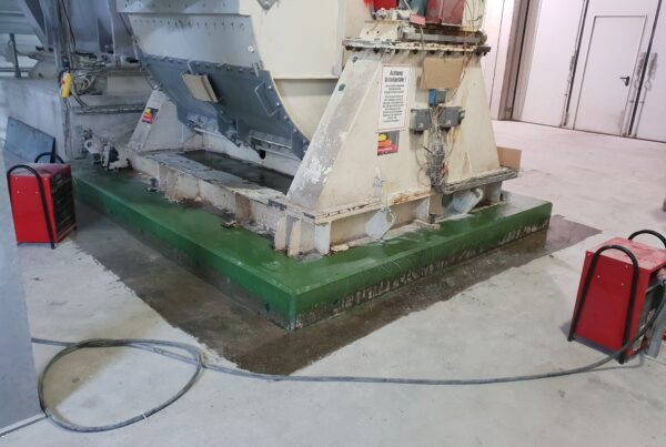 machinery misalignment fixed using epoxy grout